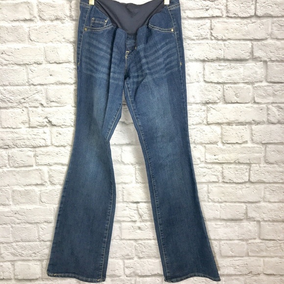 Old Navy Women's Size 6 Maternity Jeans Blue Flare - Picture 1 of 9